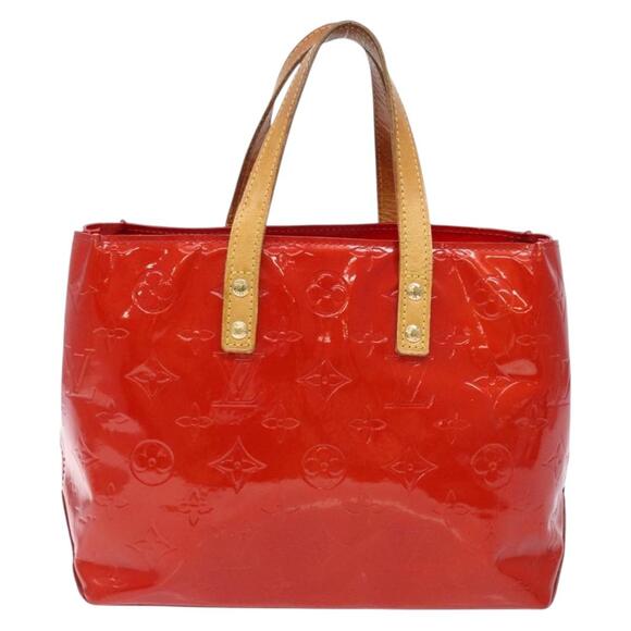 LOUIS VUITTON Monogram Vernis Reade PM Hand Bag Red Rouge M91088 - Picture 2 of 12
